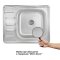 Купити Кухонна мийка Lidz 6350 0,8 мм Micro Decor (LIDZ6350MDEC)
