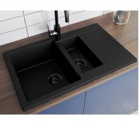 Кухонна мийка MIRAGGIO з штучного каменю LAPAS black