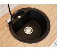 Кухонна мийка MIRAGGIO з штучного каменю VALENCIA black