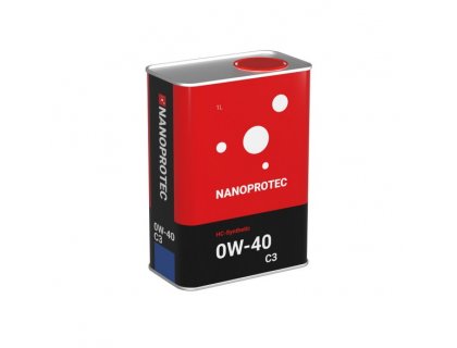 Недорого Моторна олива синтетична високопродуктивна для легкових авто NANOPROTEC 0W-40 C3 HC-SYNTHETIC 1л