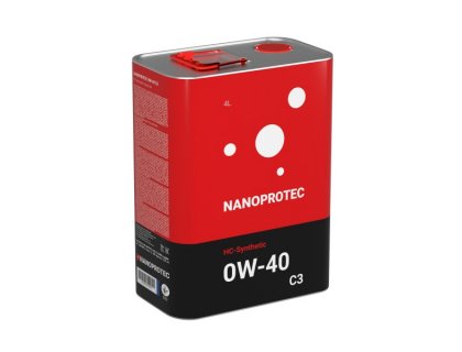 Недорого Моторна олива синтетична високопродуктивна для легкових авто NANOPROTEC 0W-40 C3 HC-SYNTHETIC 4л