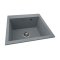 Недорого Кухонна гранітна мийка прямокутна СІРА К03 Policomposite 500*460*220