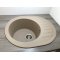 Недорого Кухонна гранітна мийка овальна БЕЖЕВА M03 Policomposite 610*500*220