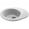 Недорого Кухонна гранітна мийка овальна БІЛА M03 Policomposite 610*500*220