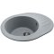 Недорого Кухонна гранітна мийка овальна СІРА M03 Policomposite 610*500*220