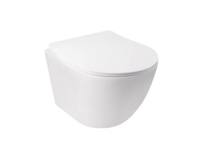 Унітаз підвісний Qtap Jay безобідковий з сідінням Soft-close QT07335176W Унітаз підвісний Qtap Jay безобідковий з сідінням Soft-close QT07335176W