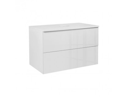 Тумба підвісна Qtap Tern 700х476х469 White зі стільницею QT1779TPL701W