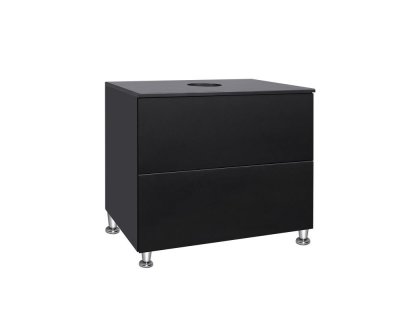 Тумба підлогова Qtap Tern 800х476х469 Matt black зі стільницею QT1780TNL802MB