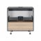 Тумба підлогова Qtap Robin 600х616х437 Graphite/Whitish oak зі стільницею QT1380TNН6002GWO