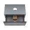 Тумба підлогова Qtap Robin 700х616х437 Graphite/Whitish oak зі стільницею QT1380TNН7002GWO