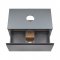 Тумба підлогова Qtap Robin 800х616х437 Graphite/Whitish oak зі стільницею QT1380TNН8002GWO