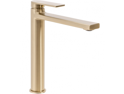 Купити Смеситель для раковины умывальника REA VERSO BRUSHED GOLD высокий