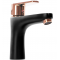 Купити Смеситель для умывальника (раковины) REA MILD BLACK ROSE GOLD низкий