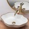 Купити Умывальник раковина REA PEARL GOLD EDGE накладной белый/золото