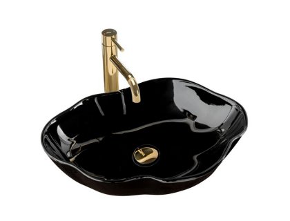 Купити Умывальник раковина REA PEARL BLACK накладной черный
