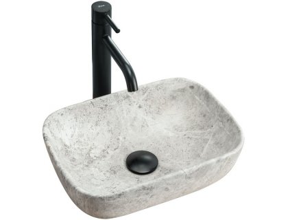 Купити Умывальник раковина REA CAMELIA LIGHT STONE накладной серый