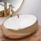Купити Умывальник раковина REA LINDA GOLD WHITE накладной белый/золотой