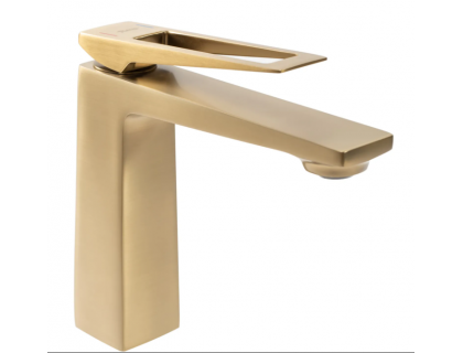 Купити Смеситель для умывальника (раковины) REA PARKER BRUSHED GOLD LOW низкий