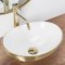 Купити Умывальник раковина REA SOFIA BRUSH GOLD накладной белый/золотой