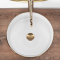 Купити Умывальник раковина REA SAMI WHITE BRUSHED GOLD накладной