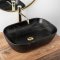 Купити Умывальник раковина REA BELINDA BLACK MARBLE MAT накладной черный матовый