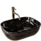Купити Умывальник раковина REA BELINDA BLACK MARBLE SHINY накладной черный