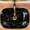Купити Умывальник раковина REA BELINDA BLACK MARBLE SHINY накладной черный