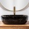 Купити Умывальник раковина REA BELINDA BLACK MARBLE SHINY накладной черный