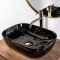 Купити Умывальник раковина REA BELINDA BLACK MARBLE SHINY накладной черный