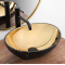Купити Умывальник раковина REA SOFIA IN MARBLE MAT BLACK GOLD накладной