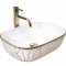 Купити Умывальник раковина REA BELINDA WAVE WHITE GOLD накладной белый