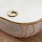 Купити Умывальник раковина REA BELINDA WAVE WHITE GOLD накладной белый