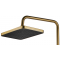 Купити Душевая штанга с верхним душем REA ROB BRUSHED GOLD цвет золотой-чёрный с термостатом и изливом