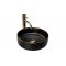 Купити Умывальник раковина REA SAMI BLACK MAT GOLD EDGE накладной черный
