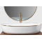 Купити Умывальник раковина REA CLEO 61 WHITE GOLD EDGE накладний білий