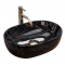 Купити Умывальник раковина REA AMELIA BLACK MARBLE SHINY накладной черный