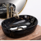 Купити Умывальник раковина REA AMELIA BLACK MARBLE SHINY накладной черный