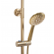 Купити Душевая штанга с верхним душем REA LUNGO BRUSHED GOLD золото с термостатом и изливом