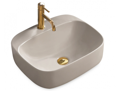 Купити Умывальник раковина REA LUIZA 50 LIGHT GREY MATT накладной серый матовый