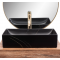 Купити Умывальник раковина REA INGA BLACK MARBLE MAT накладной черный матовый