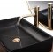 Купити Умывальник раковина REA INGA BLACK MARBLE MAT накладной черный матовый
