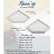 Купити Душовий п'ятикутний піддон зі штучного каменю ПРЕМ'ЄР SNAIL 90x90 (колір на вибір)