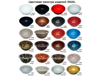 Купити Умывальник из искусственного камня АРФА SNAIL 162А100 прямоугольный 90*50*11 БЕЛЫЙ или цвет на выбор