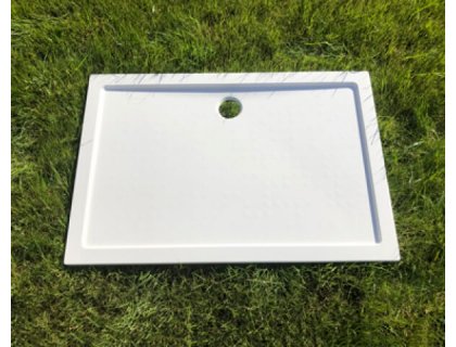 Купити Душовий прямокутний піддон зі штучного каменю ТІТАН SNAIL 120x80 білий матовий