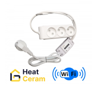 Реле з датчиком температури WI-FI та трійником Heat Ceram RELAY-C STINEX білий