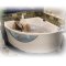 Купити Ванна гелькоутна ВІКТОРІЯ кутова з вбудованим вікном 150*150 (ванна+панель+каркас+сифон) ТРИТОН