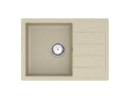Недорого Прямокутна кварцева мийка VANKOR Easy EMP 02.62 Beige-бежева (62х44х17)