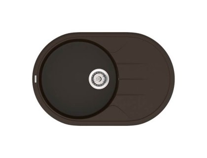Недорого Овальна кварцева мийка VANKOR Sity SMO 02.78 Chocolate-коричнева (78х51х20)