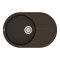 Недорого Овальна кварцева мийка VANKOR Sity SMO 02.78 Chocolate-коричнева (78х51х20)