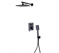 Душевая система скрытого монтажа в комплекте VOLLE DE LA NOCHE 10-40-9400-black смеситель, верхний и ручной душ